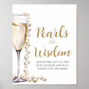 Pearls & Prosecco Champagne Pearls of Wisdom Sign