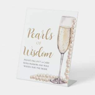 Pearls & Prosecco Champagne Pearls of Wisdom Sign