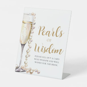 Pearls & Prosecco Champagne Pearls of Wisdom Sign