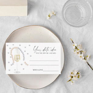 Pearls & Prosecco - Date night ideas \ Date jar Enclosure Card