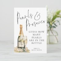 Pearls Prosecco Guess How Many Bridal Shower Game