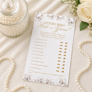 Pearls & Prosecco Guess Who Bridal Shower Game Flyer