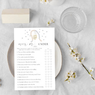 Pearls,Prosecco - Over or under bridal shower game