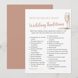 Pearls & Prosecco Wedding Traditions Bridal Game Invitation