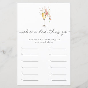 Pearls & Prosecco Where Did They Go Shower Game