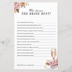 Pearls Prosecco Who Knows the Bride Best Game