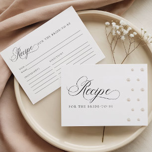 Pearls Recipe Card for the Bride to Be