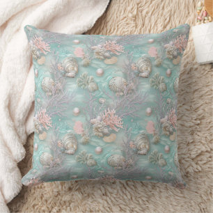 Pearls Under The Sea Throw Pillow
