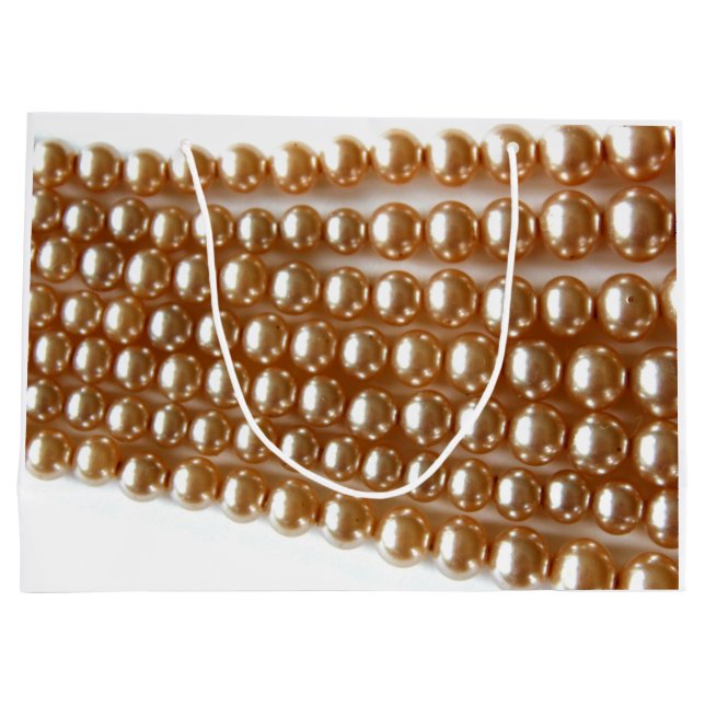Pearls - vintage jewellery large gift bag (Back)