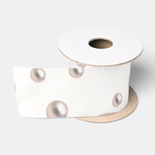 Pearlsa and Prosecco  Bridal Shower Satin Ribbon