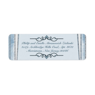 Pearly Blue Return Address Labels