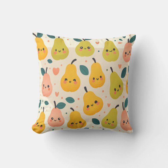 "Pearly Giggles" Throw Pillow (Front)