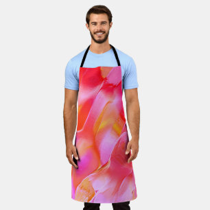 Pearly pink and orange polished rock apron