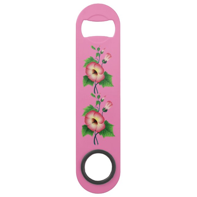 Pearly Pink Flowers Thunder_Cove   Bar Key (Back)