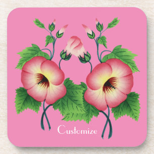 Pearly Pink Flowers Thunder_Cove Coaster