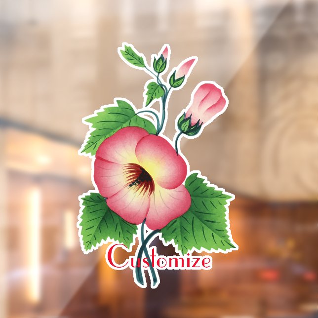 Pearly Pink Flowers Thunder_Cove  Window Cling (Sheet 2)