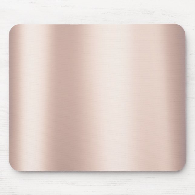 Pearly Pink Rose Ballet Blush Gold Metallic Mouse Pad (Front)