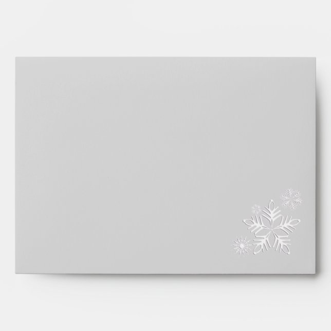 Pearly Snowflakes - Wedding envelopes (Front)