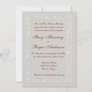 Pearly Snowflakes - Wedding Invitations