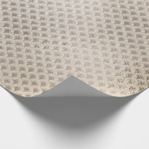 Pearly Titanium Ivory Seashells Art Deco Glass Wrapping Paper