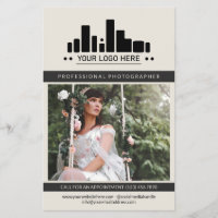 Pearly White Charcoal Photographer Logo Big Photo