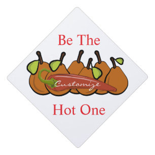 Pears and Hot Chili Thunder_Cove Graduation Cap Topper