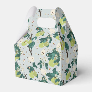 Pears & Bees in a Botanical Floral Garden Kitchen Favor Box