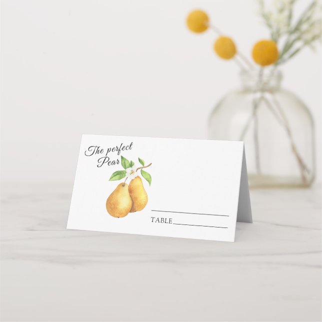 Pears bridal shower - wedding place cards (Front)