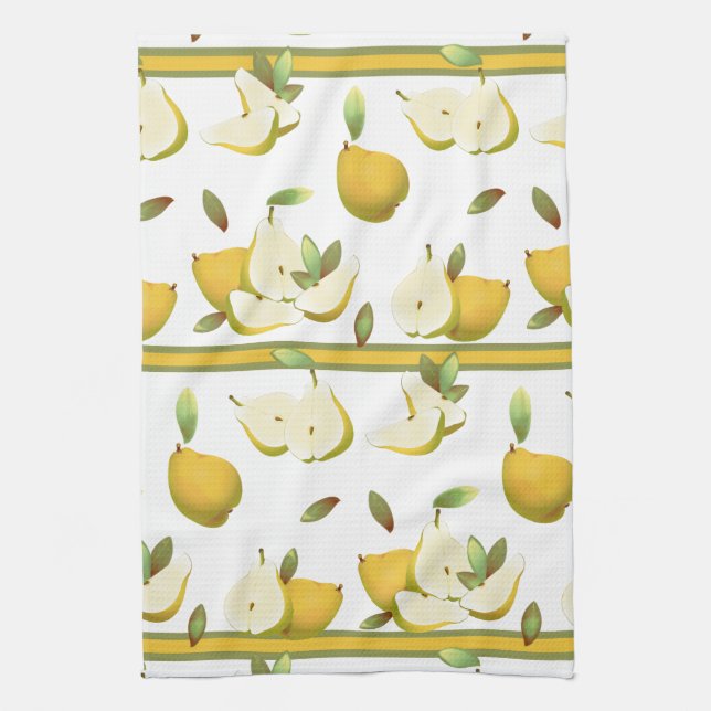 Pears Fruit Botanical Kitchen Towel (Vertical)