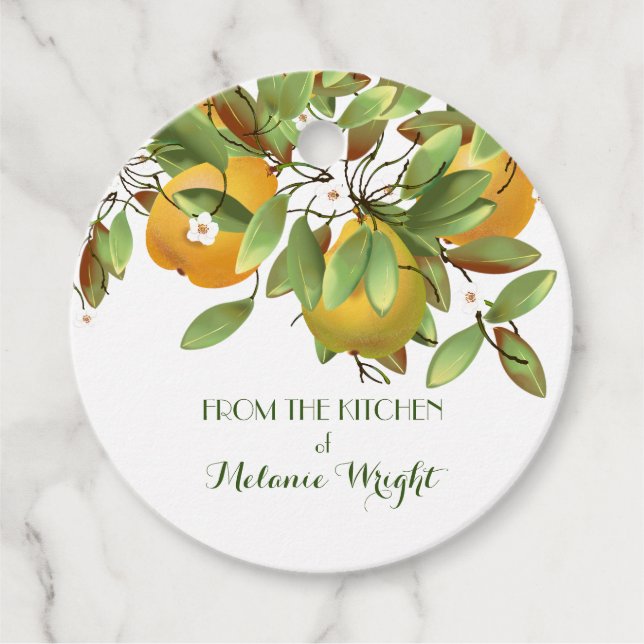 Pears Fruit Canning Gift Favour Tags (Front)