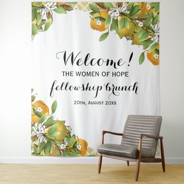 Pears Fruit Event Backdrop Tapestry (In Situ)