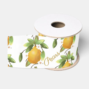 Pears Fruit Grosgrain Ribbon