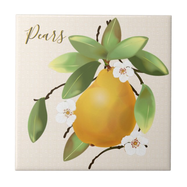 Pears Fruit Tile (Front)