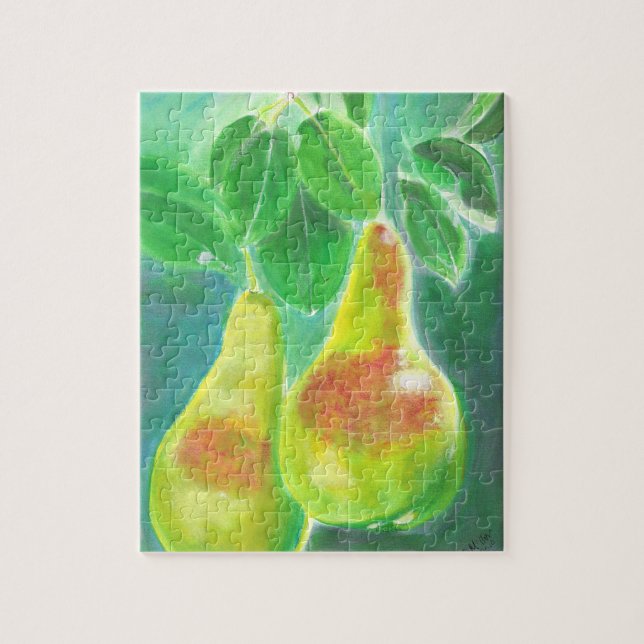 Pears Hanging from Tree Painting Jigsaw Puzzle (Vertical)