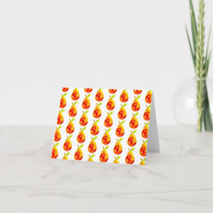 Pears Illustration Watercolor Painting Folded Note Card