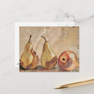 Pears Mixed Media Postcard