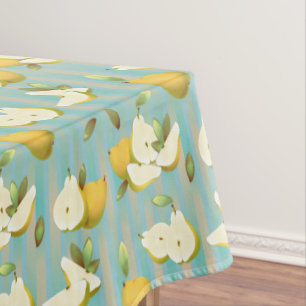 Pears on Stripes Tablecloth