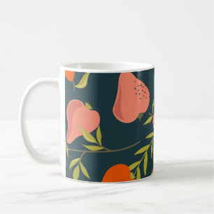 Pears Overlap: Colourful Vintage Wallpaper Coffee Mug