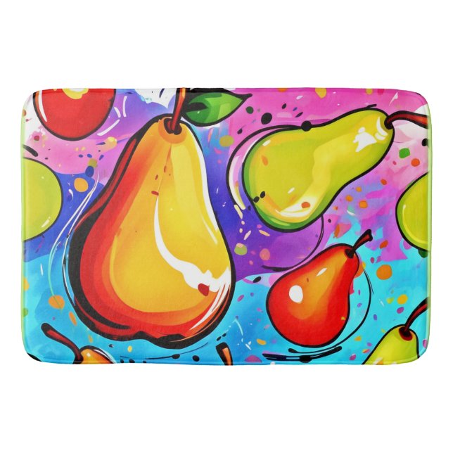 Pears Pop Art Bath Mat (Front)