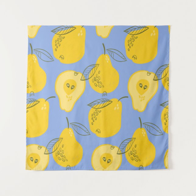 Pears seamless pattern tapestry (Front)