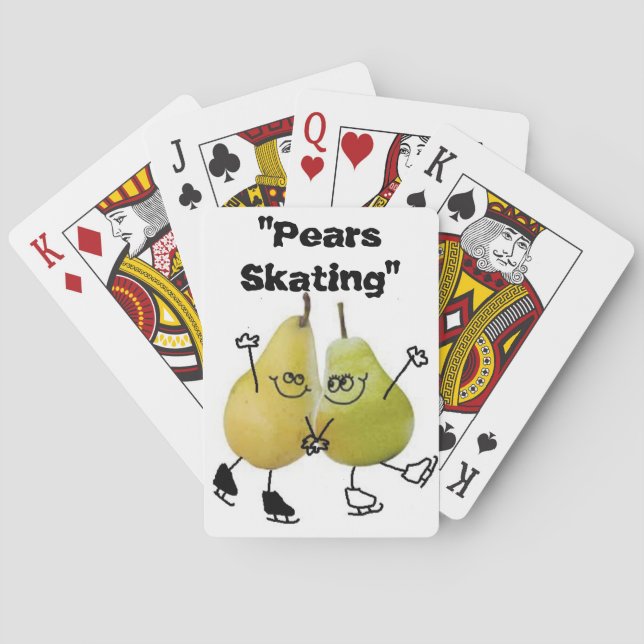 "Pears Skating" Playing Cards (Back)