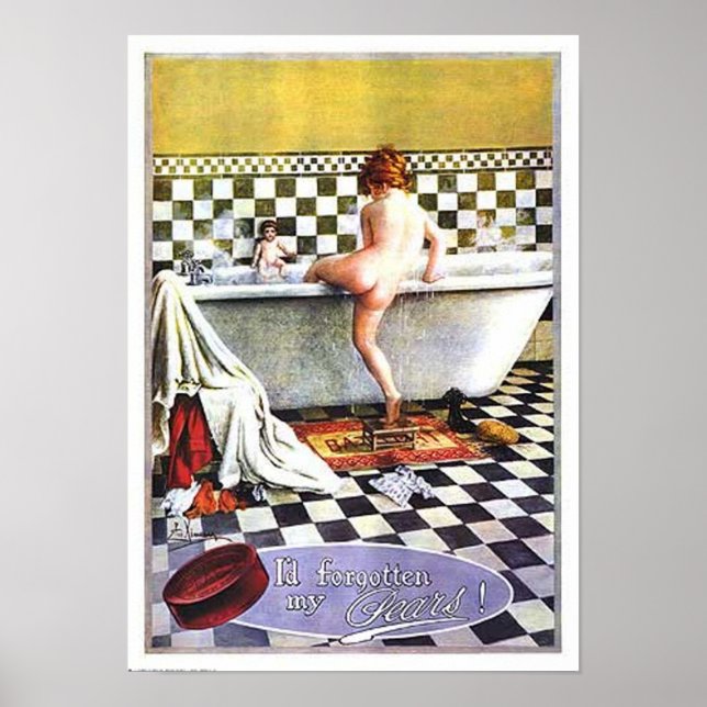 Pears Soap Child Bathing Poster (Front)