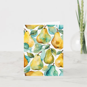 Pears Watercolor Art Card