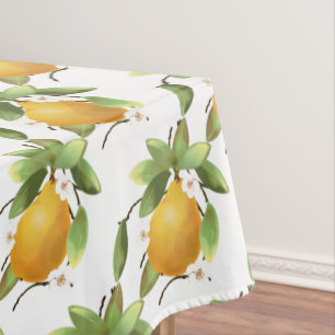 Pears with Flowers Tablecloth