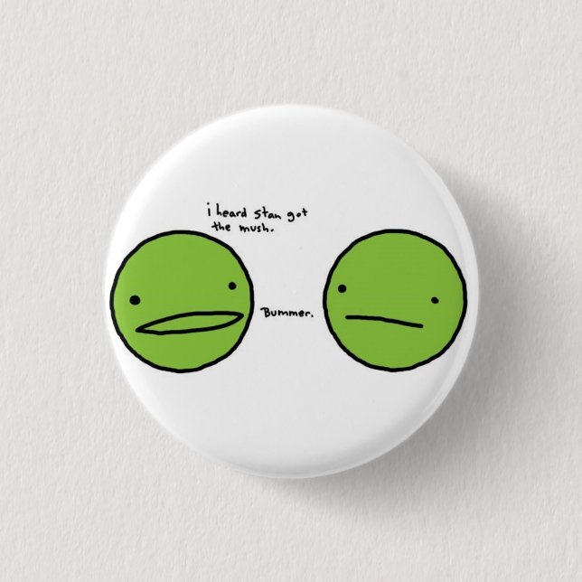 Peas 1 Inch Round Button (Front)