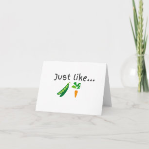 Pea's and Carrots -blank card