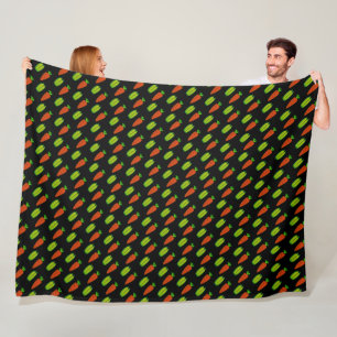 Peas and Carrots Fleece Blanket