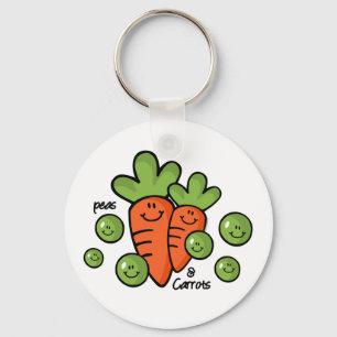 Peas And Carrots Keychain