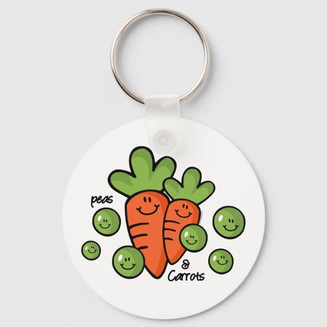 Peas And Carrots Keychain (Front)