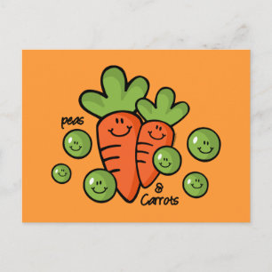 Peas And Carrots Postcard